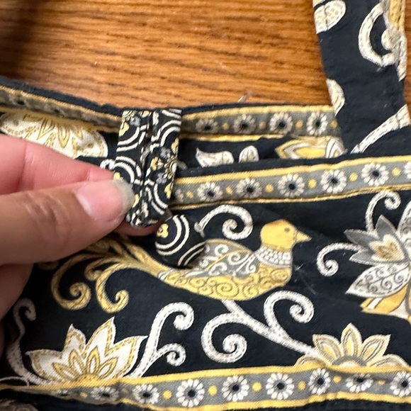 Vera Bradley Black and Gold Floral Shoulder Bag - Picture 3 of 6